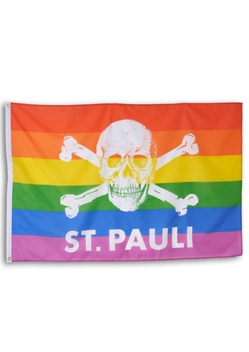 FC St. Pauli - Regenbogen Totenkopf, Fahne