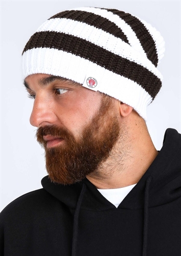 FC St. Pauli - feinstrick Streifen Logo M�tze
