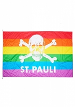 FC St. Pauli - Totenkopf Regenbogen, Hissfahne